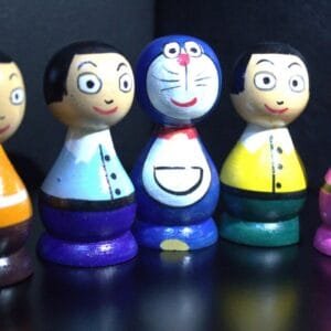 Wooden Doraemon's Family Set| Gombe wooden Channapatana TOYS