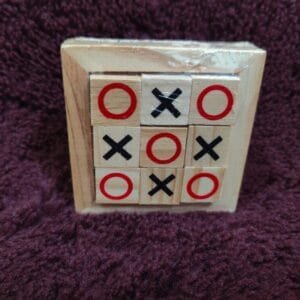 Wooden Tic Tac Toe Mind Challenging Cross & Zero Family Board Game For Kids & Adults